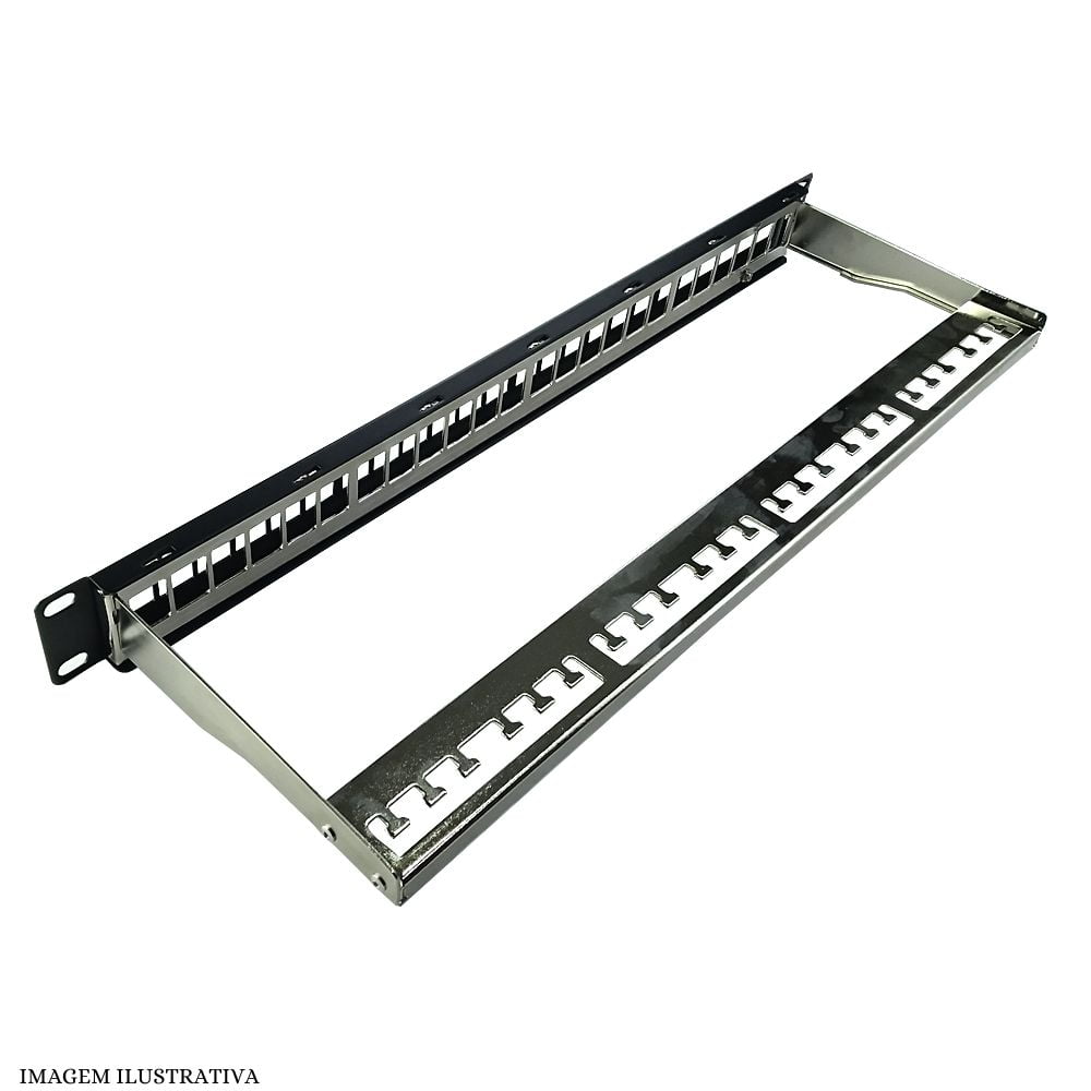 Patch Panel CAT6A 24 Portas Blindado | ED Cabos