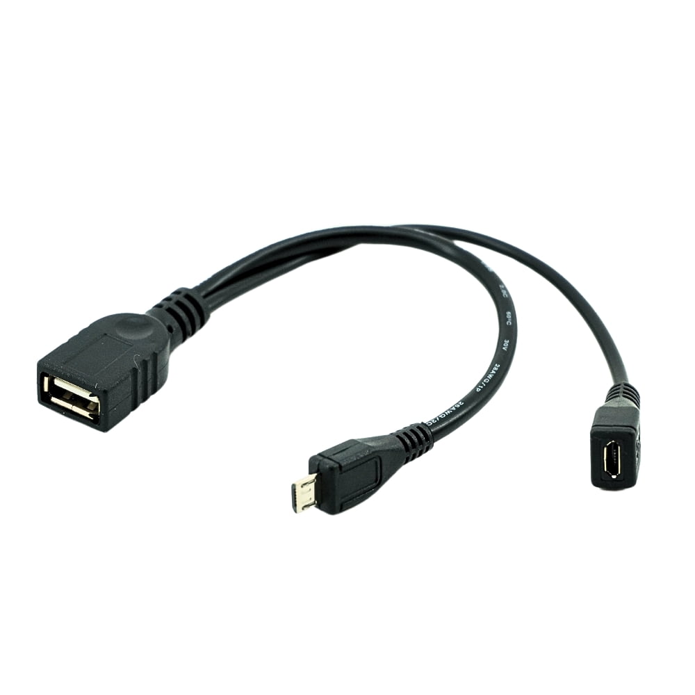 Cabo OTG V8 Micro USB com Carregador e Adaptador