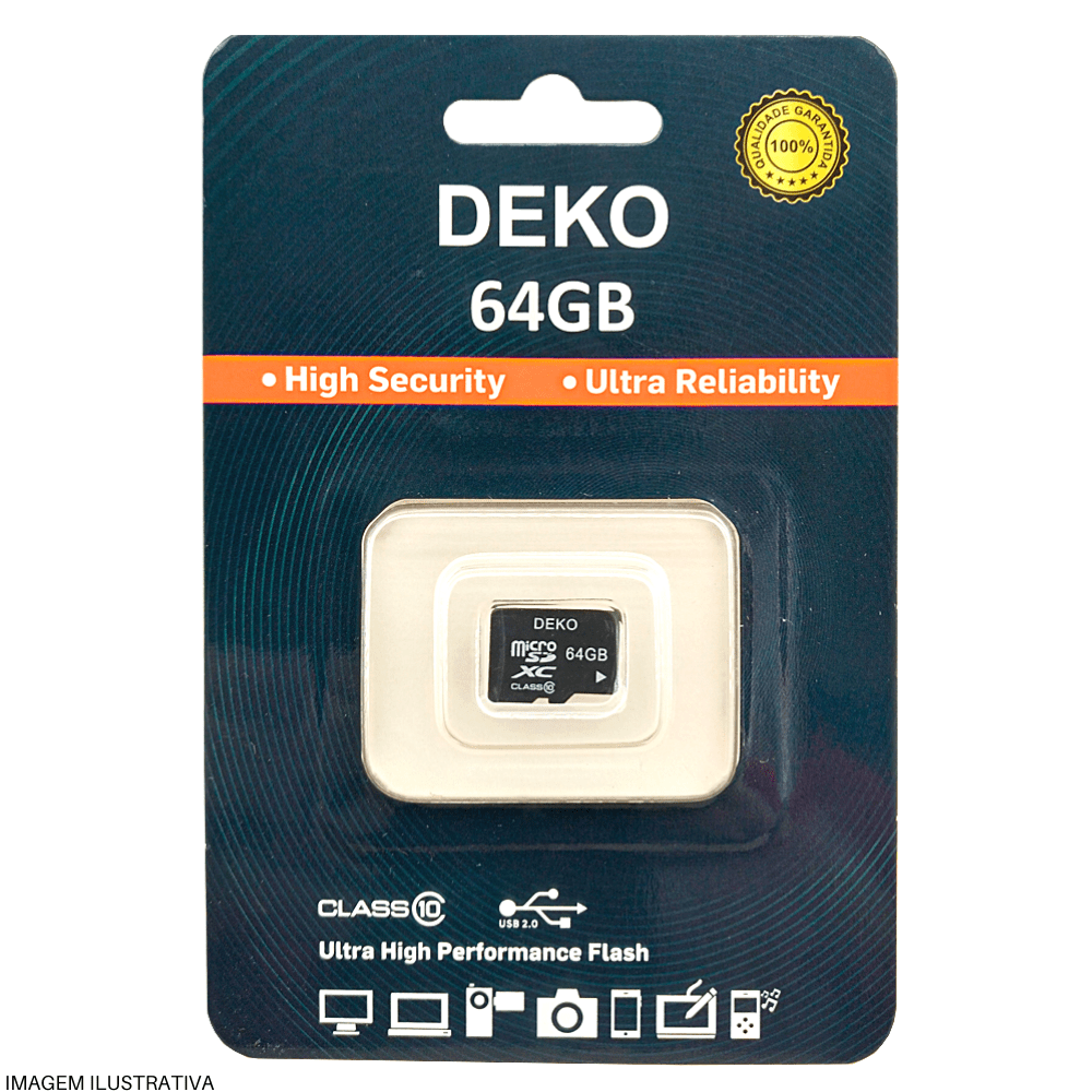 Cartão de Memória Micro SD 64GB Deko