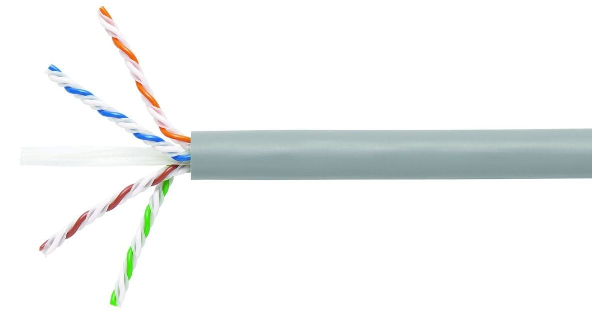 Cabo de Rede CAT6A SYSTIMAX 10Gbps Cinza CMR 