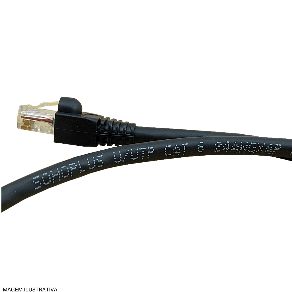 Patch Cord Cat6 Preto Sohoplus Furukawa Gigabit ED CABOS