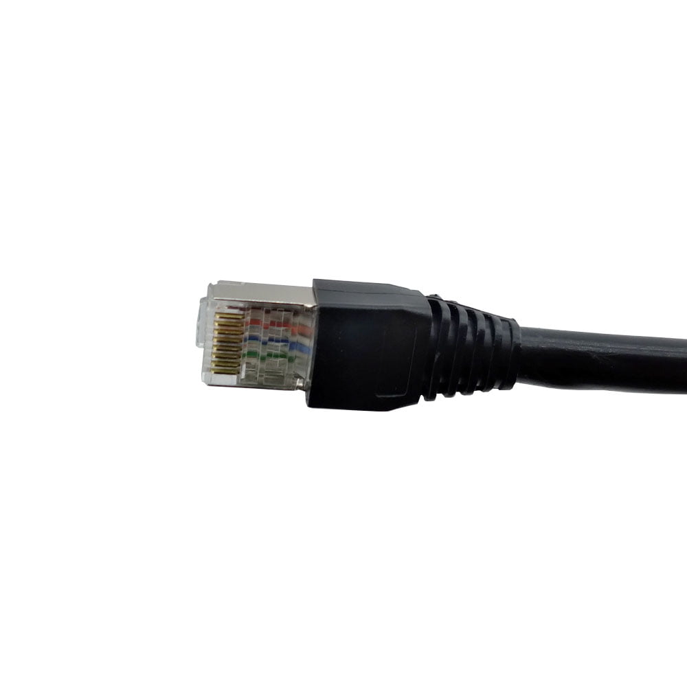 Patch Cord Cat6 Blindado Dupla Capa Externo Preto ED Cabos