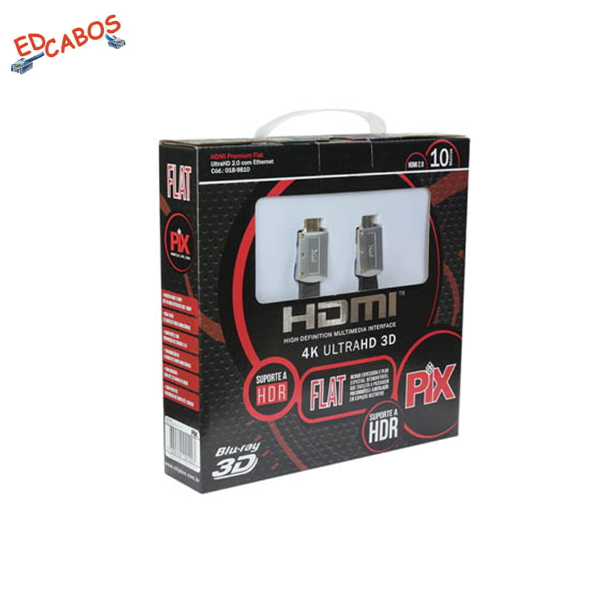 Cabo HDMI 10 Metros Desmontável 2.0 Ultra HD 4K