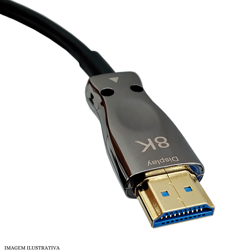 Cabo HDMI 2.1 100 Metros Fibra Óptica 8K Ultra HD