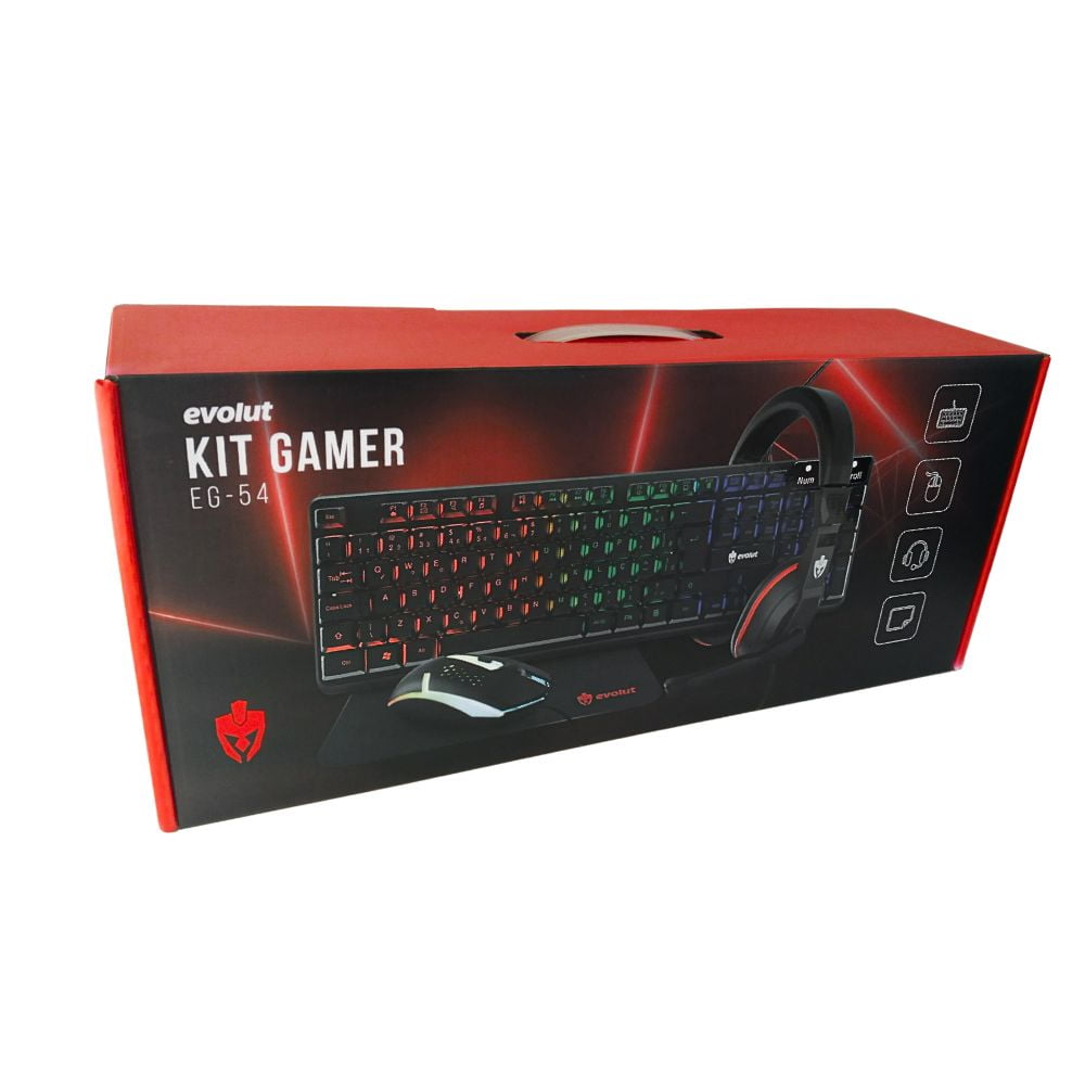 Kit Gamer Led Completo Para Jogos e Stream Mousepad de Jogo