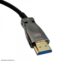 Cabo HDMI 2.1 15 Metros Fibra Óptica 8K Ultra HD