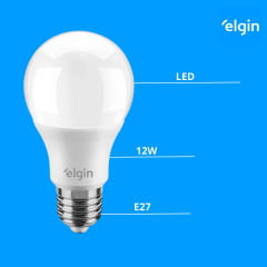 Lâmpada de LED 12W Branco Quente Elgin