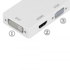 Adaptador Mini Display Port 3 em 1 HDMI VGA DVI