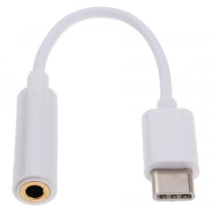 Adaptador USB C para Fone de Ouvido Branco