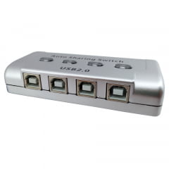 Switch KVM USB 4 Portas Compartilhamento Automático
