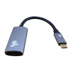 Adaptador USB C Para Displayport Fêmea 4K 5+
