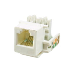 Conector Fêmea RJ11 Keystone Cat3 Para Redes de Telefonia