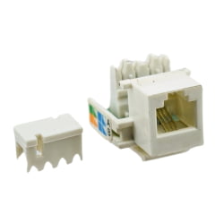 Conector Fêmea RJ11 Keystone Cat3 Para Redes de Telefonia