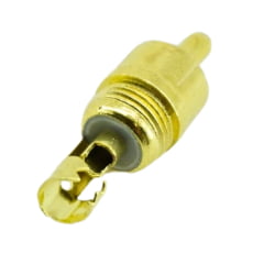 Conector RCA Macho 4mm Plug Metálico Gold (Par)