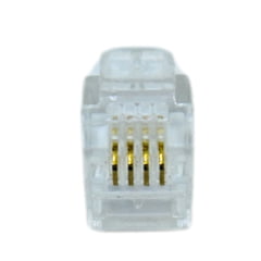 Conector RJ11 4 Vias 4P4C para Instalações Telefônicas