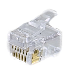 Conector RJ11 6x6 para Linhas Telefônicas Múltiplas