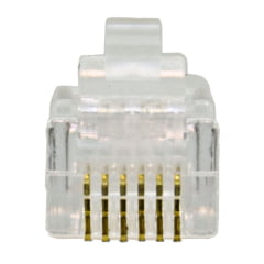 Conector RJ11 6x6 para Linhas Telefônicas Múltiplas