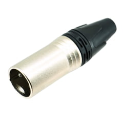 Conector XLR Macho 3 Pinos para Áudio Profissional