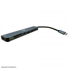 Hub USB Tipo C Saída HDMI 7 em 1