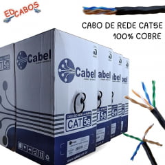 Cabo de Rede Cat5e Preto UTP Cabel 