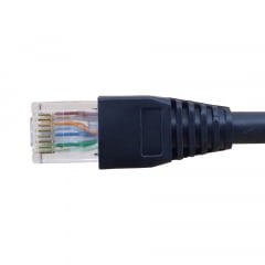 Patch Cord Cat6 Preto Copperlan 23AWG 10/100/1000MBPS