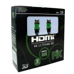 Cabo HDMI 2.0 15 Metros 4K Ultra HD Com Filtro 19 Pinos @60Hz PIX