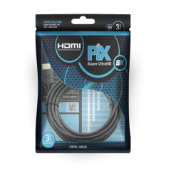 Cabo HDMI 2.1 3 Metros 8K Pix HDR Dinâmico 018-1030