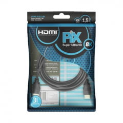 Cabo HDMI 2.1 1,5 Metros PIX 8K Ultra HD