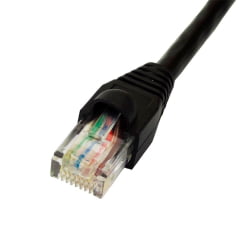 Patch Cord CAT6 Preto Montado 10/100/1000Mbps