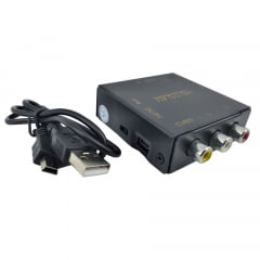 Conversor HDMI para RCA Auto Scale com Fonte 