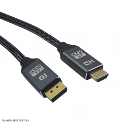 Cabo DisplayPort para HDMI 4K 1,8 Metros Ultra HD 