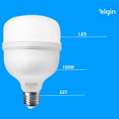 Lâmpada de LED 100W Branco Frio Elgin