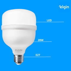 Lâmpada de LED 20W Branco Frio Elgin