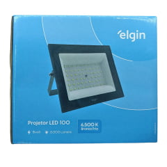 Refletor Led 100W Elgin Branco Frio 6500K Externo