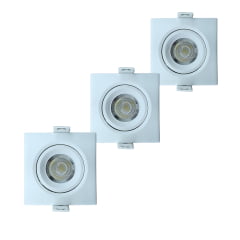 Spot Led Embutir Quadrado 3W Branco Elgin 3000K