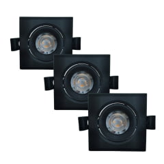 Spot Led Embutir Quadrado 3W Preto Elgin 3000K