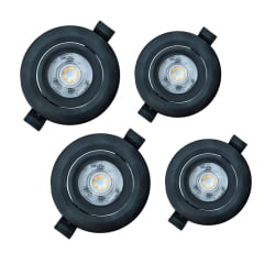 Spot Led Embutir Redondo 3W Preto Elgin 3000K