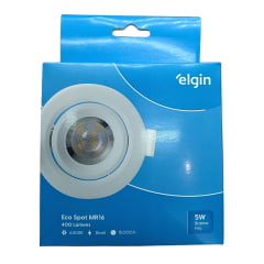 Spot Led Embutir Redondo 5W Branco Elgin 6500K