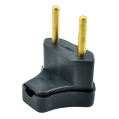 Plug de Tomada Macho 10A 2 Pinos 90º Ilumi 1428