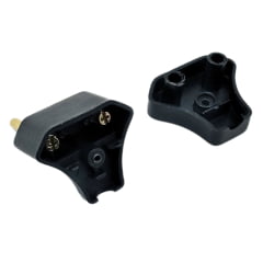 Plug de Tomada Macho 10A 2 Pinos 90º Ilumi 1428