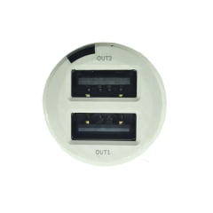 Carregador Veicular Baseus Branco Dual USB 3.1A CCALL-ML02