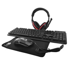 Kit Gamer Teclado Mouse e Headset