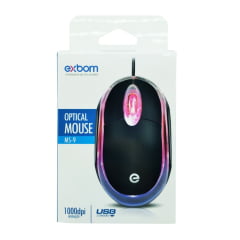 Mouse Óptico Com Fio USB Exbom MS-9