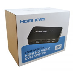 KVM HDMI 2 Portas com USB 4K 30Hz