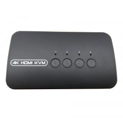 KVM HDMI 4 Portas com USB 4K 30Hz